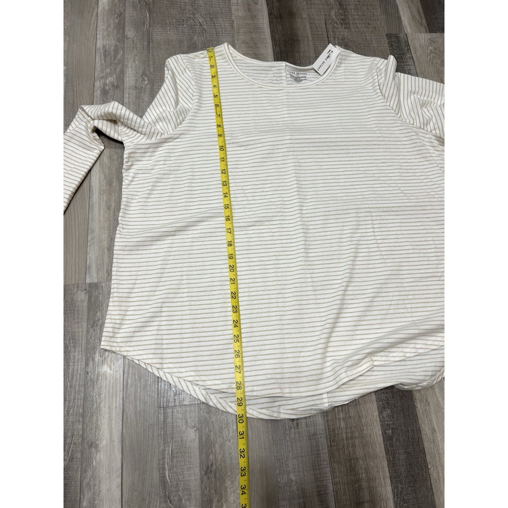 Lane Bryant Top Size Women's Plus Size 22/24 Gold Striped Long Sleeve Shirt NWT - Picture 5 of 5